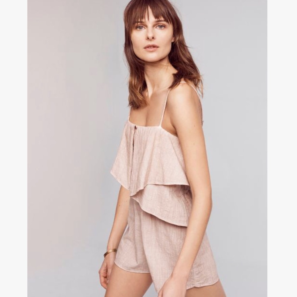 NWOT Anthropologie Amadi Amora Tiered Romper